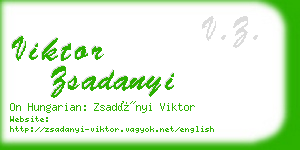 viktor zsadanyi business card